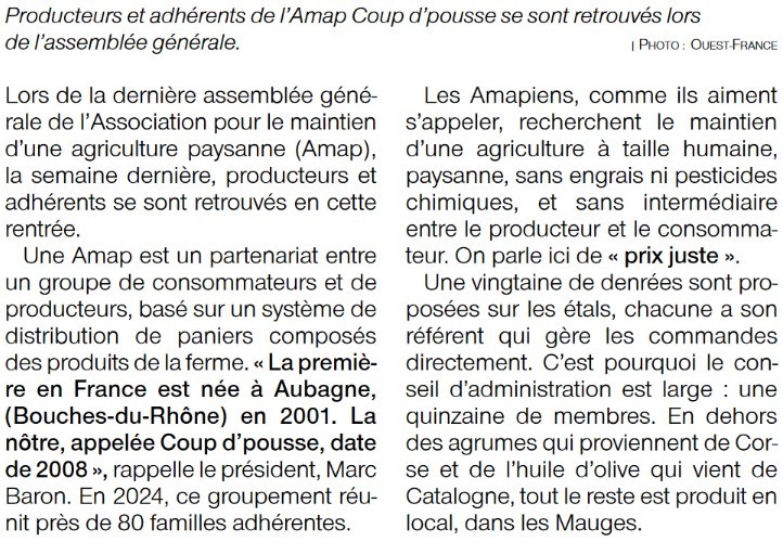 Article OF Assemblée générale 2024